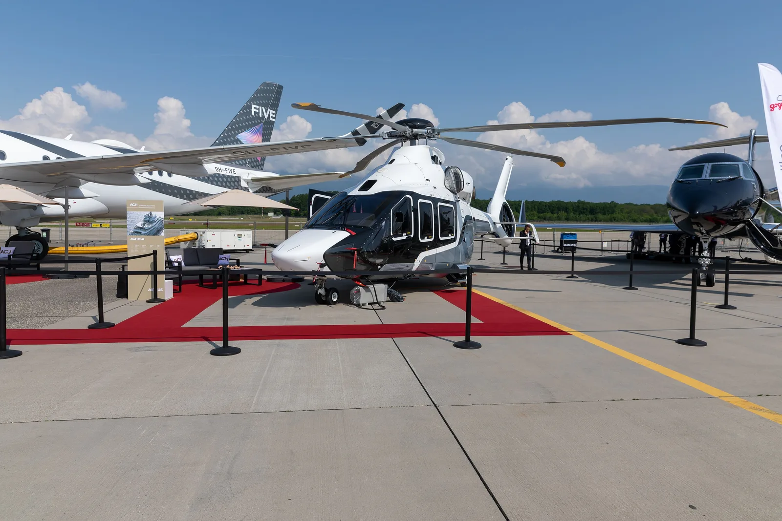 Airbus ACH160 helicopter at EBACE 2023
